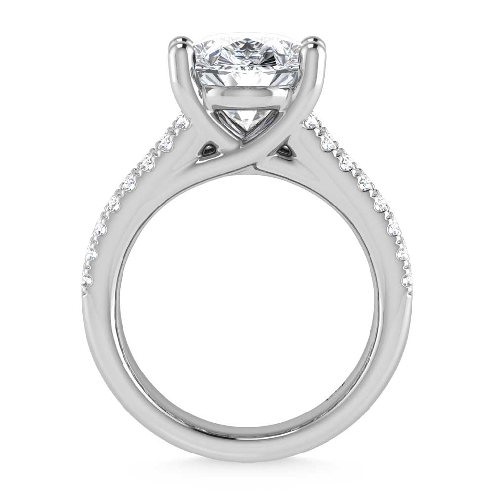 14K White Gold Lab Grown Diamond 7 1/2 Ct.Tw. Engagement Ring