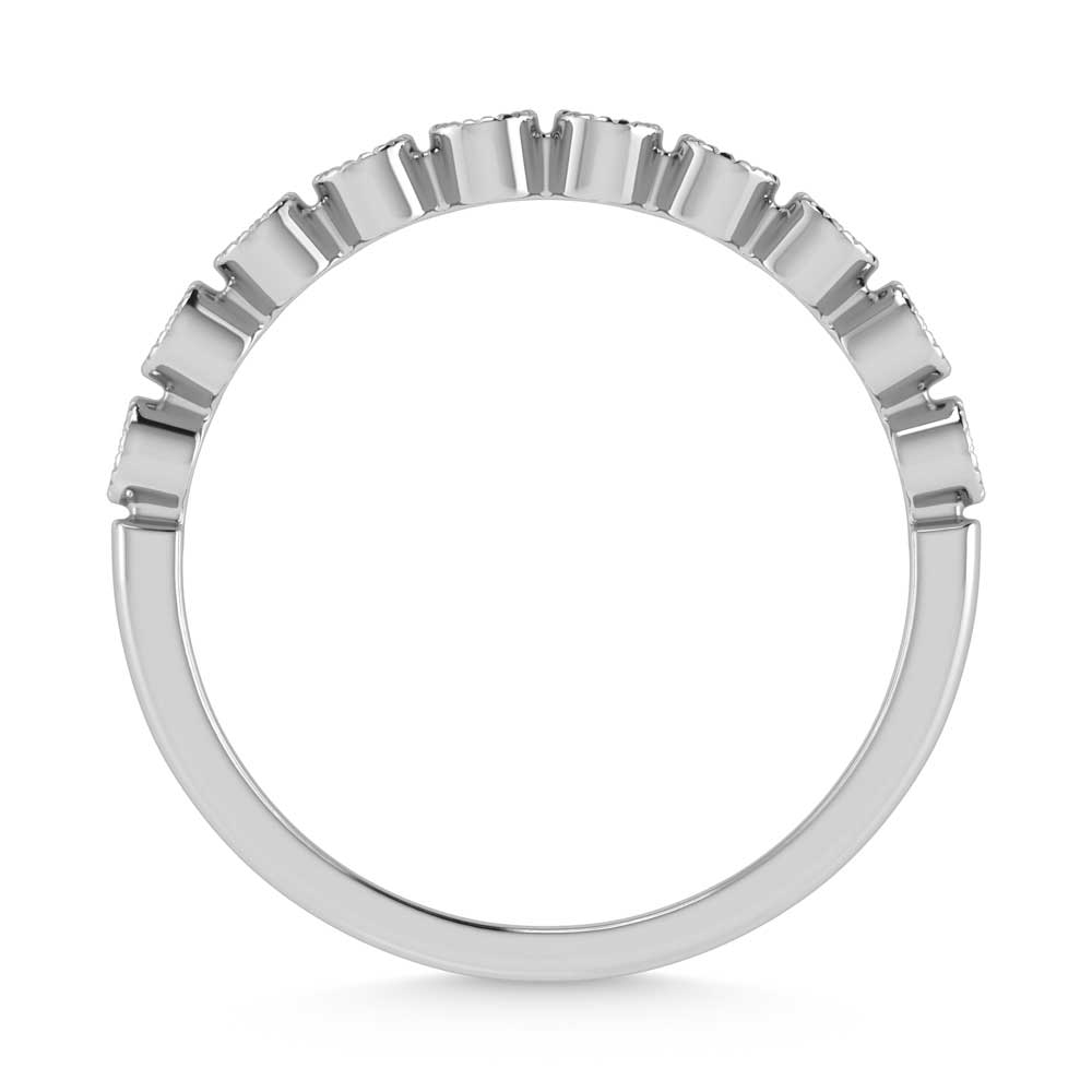 14K White Gold Lab Grown Diamond 1/6 Ct.Tw. Stack Band