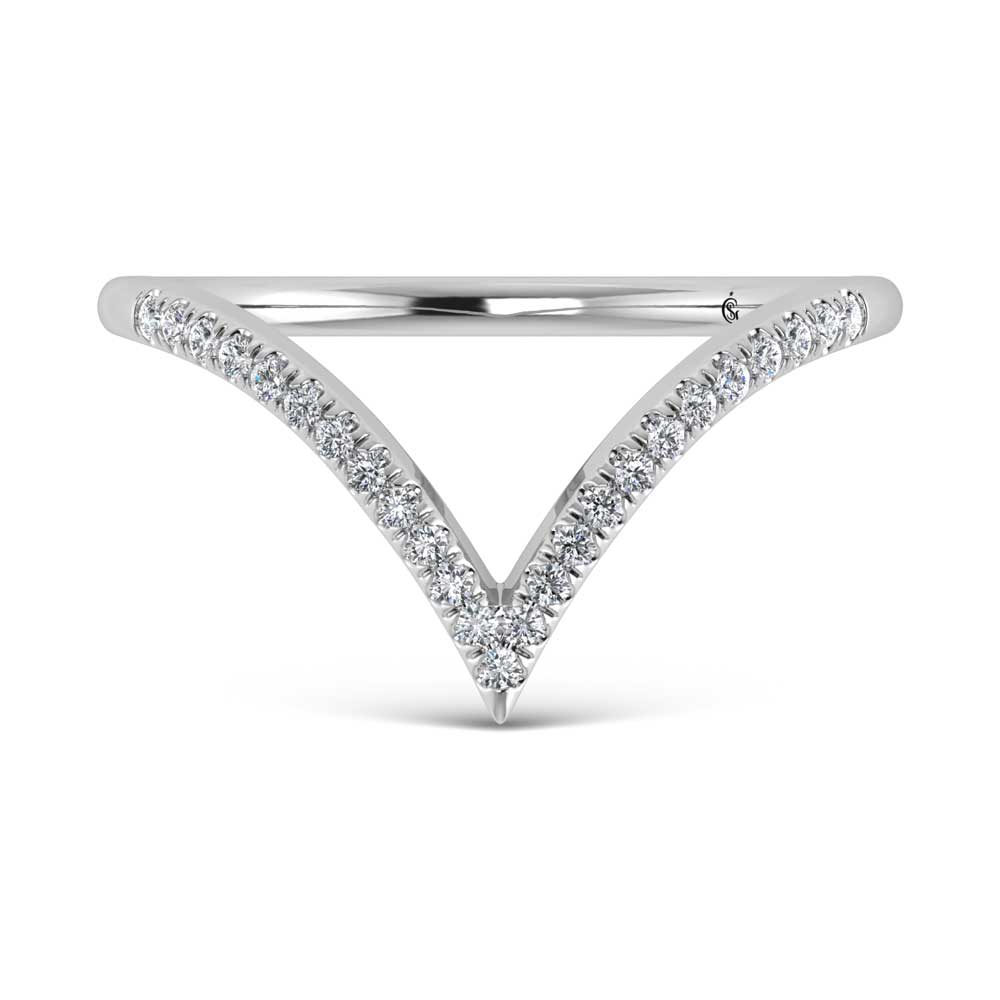 14K White Gold Lab Grown Diamond 1/6 Ct.Tw. Stack Band