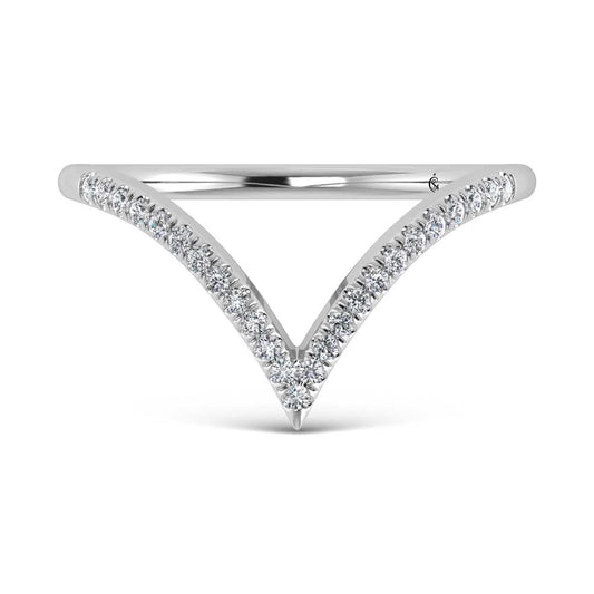 14K White Gold Lab Grown Diamond 1/6 Ct.Tw. Stack Band