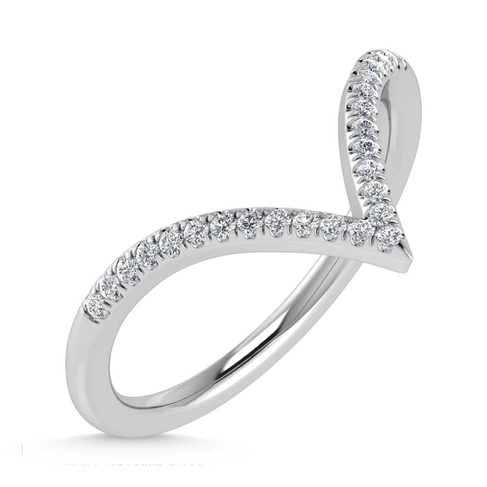 14K White Gold Lab Grown Diamond 1/6 Ct.Tw. Stack Band