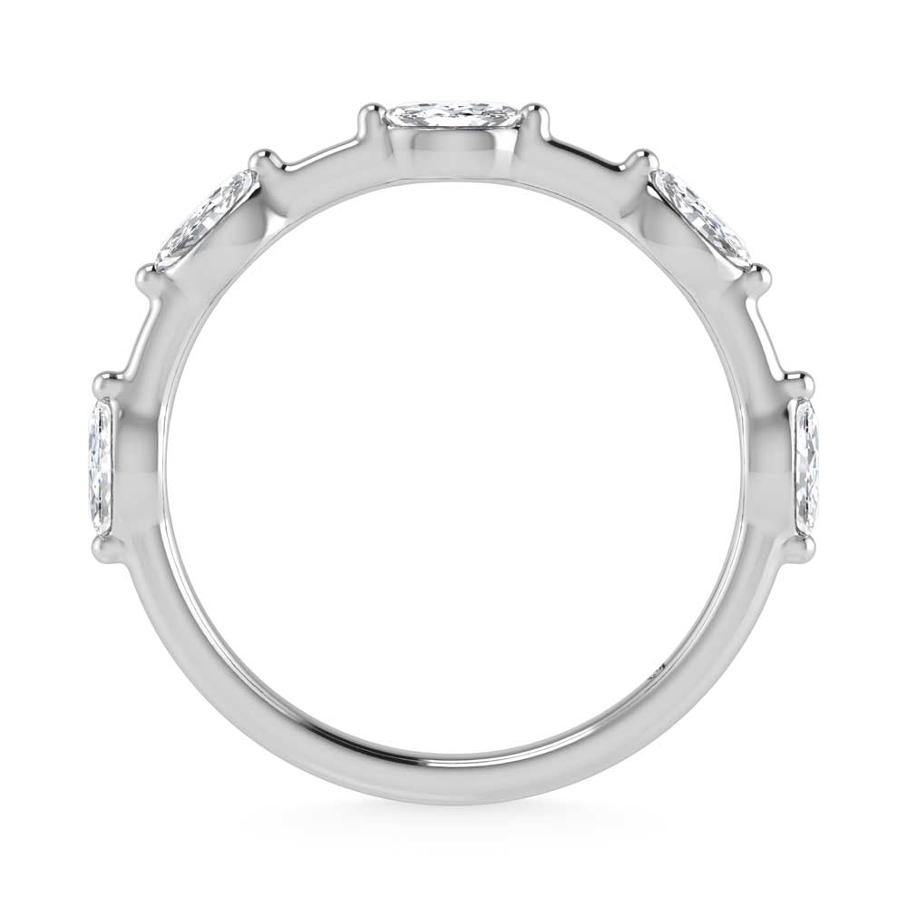 14K White Gold Lab Grown Diamond 1/3 Ct.Tw. Marquise Shape Stackable Band