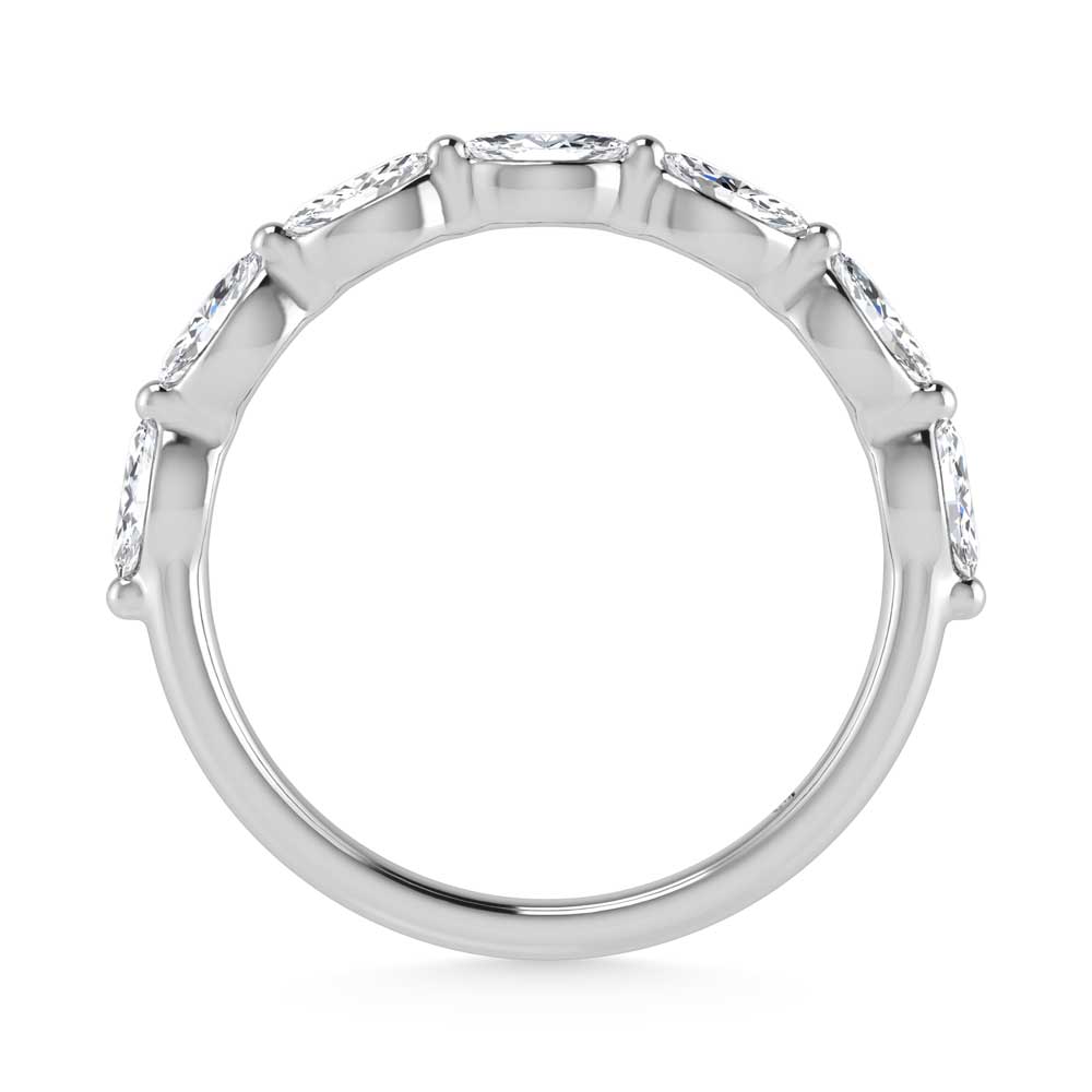 14K White Gold Lab Grown Diamond 1/2 Ct.Tw. Marquise Shape Stackable Band