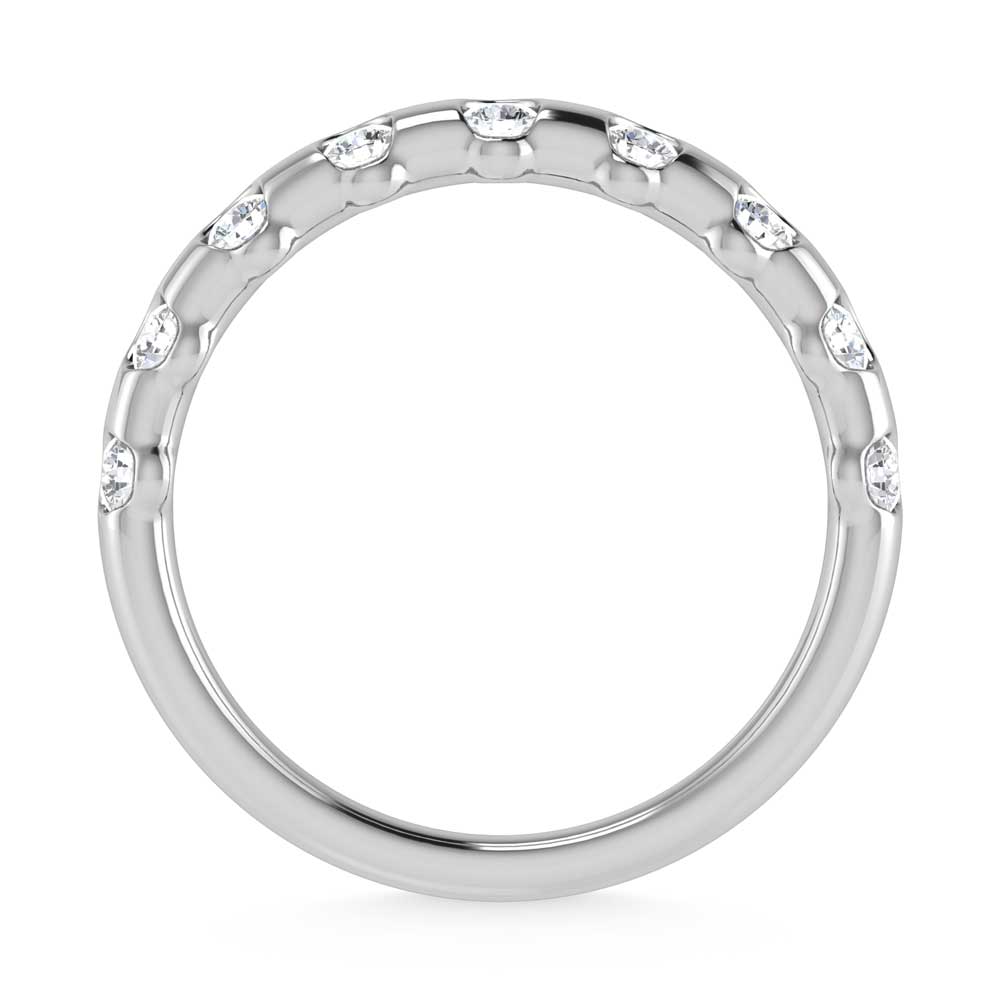 14K White Gold Lab Grown Diamond 1/3 Ct.Tw. Bezel Set Stackable Band