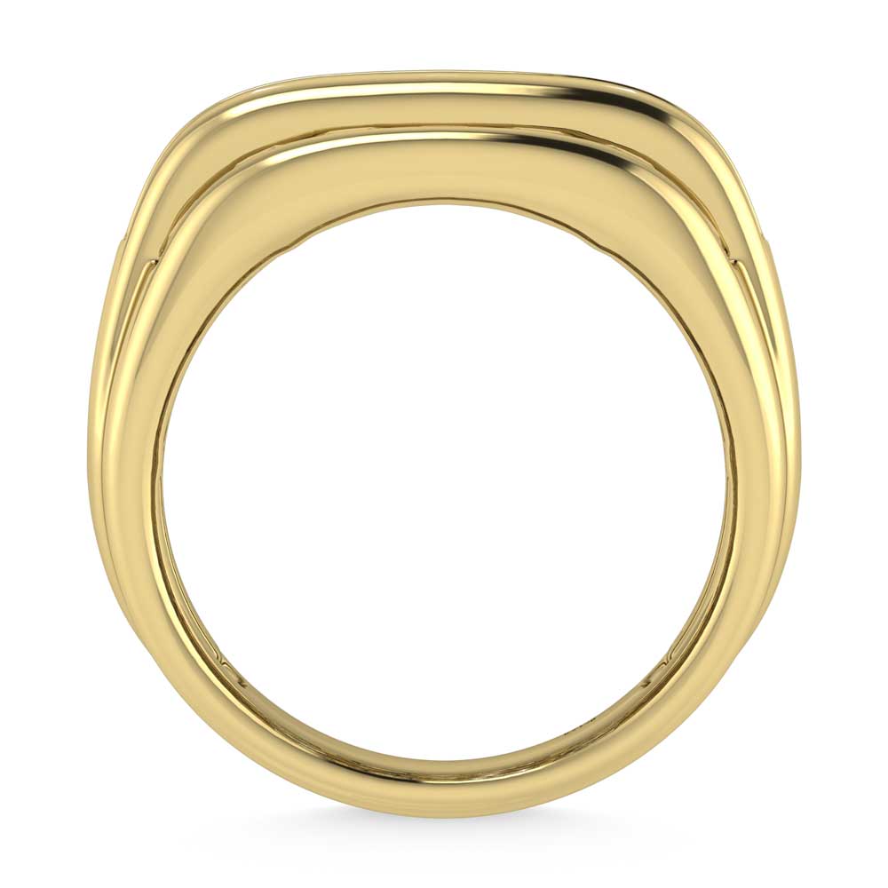 14K Yellow Gold  4 1/10 Ct.Tw. Lab Grown Diamond Channel Set Mens Ring