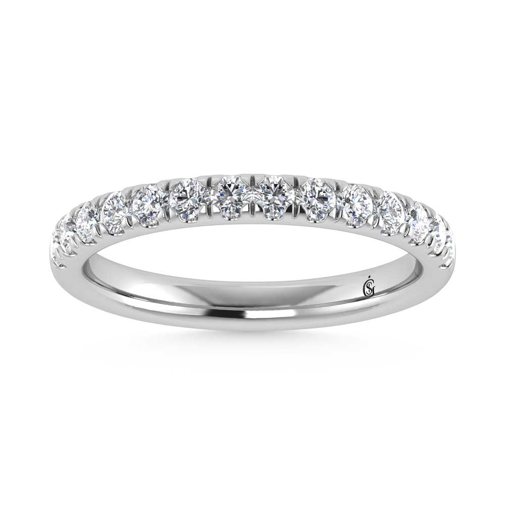14K White Gold Lab Grown Diamond 3/8 Ct.Tw. Ladies Band