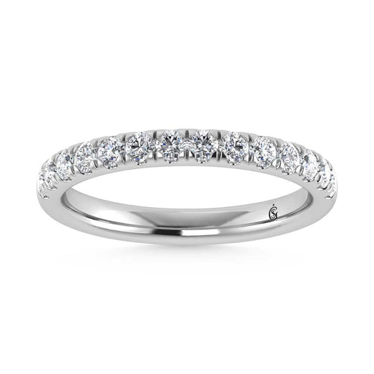 14K White Gold Lab Grown Diamond 3/8 Ct.Tw. Ladies Band