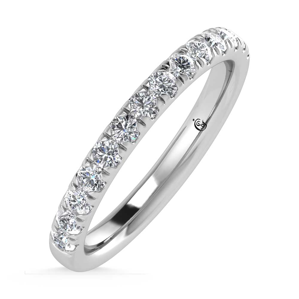 14K White Gold Lab Grown Diamond 3/8 Ct.Tw. Ladies Band