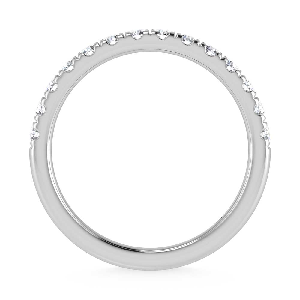 14K White Gold Lab Grown Diamond 3/8 Ct.Tw. Ladies Band