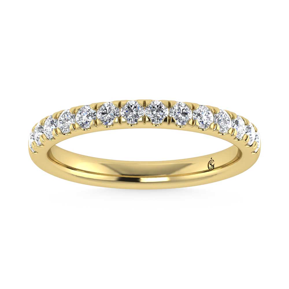 14K Yellow Gold Lab Grown Diamond 3/8 Ct.Tw. Ladies Band