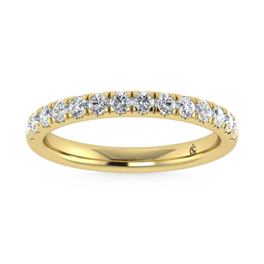 14K Yellow Gold Lab Grown Diamond 3/8 Ct.Tw. Ladies Band