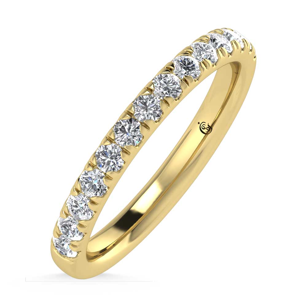 14K Yellow Gold Lab Grown Diamond 3/8 Ct.Tw. Ladies Band