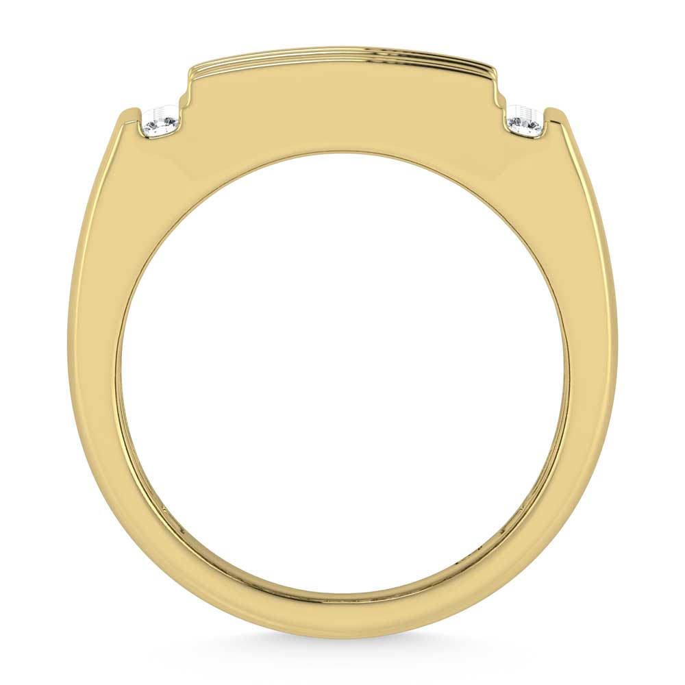 14K Yellow Gold  1 5/8 Ct.Tw. Lab Grown Diamond Mens Ring