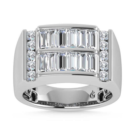 14K White Gold  1 5/8 Ct.Tw. Lab Grown Diamond Mens Ring