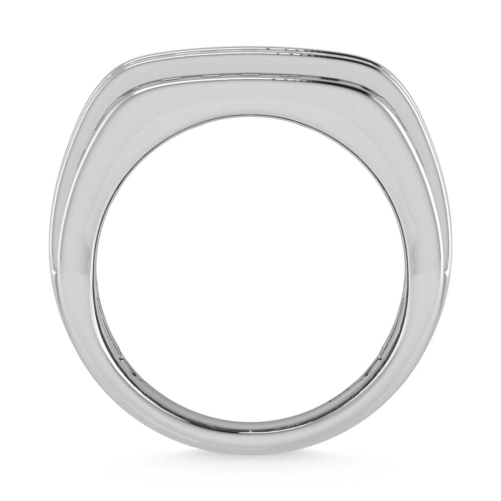14K White Gold  5 Ct.Tw. Lab Grown Diamond Mens Ring