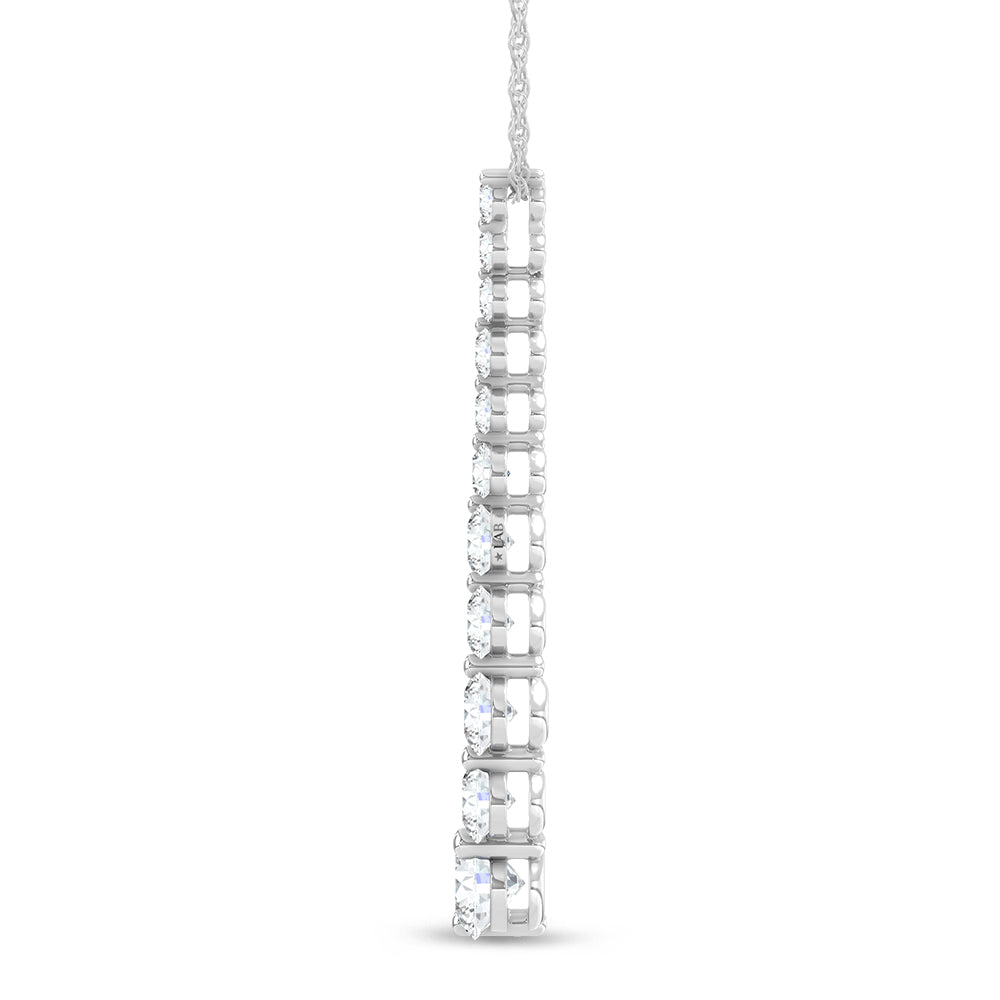 14K White Gold Lab Grown Diamond 2 Ct.Tw. Fashion Pendant