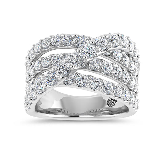 14K White Gold 2 1/2 Ct.Tw. Labgrown Diamond Fashion Band