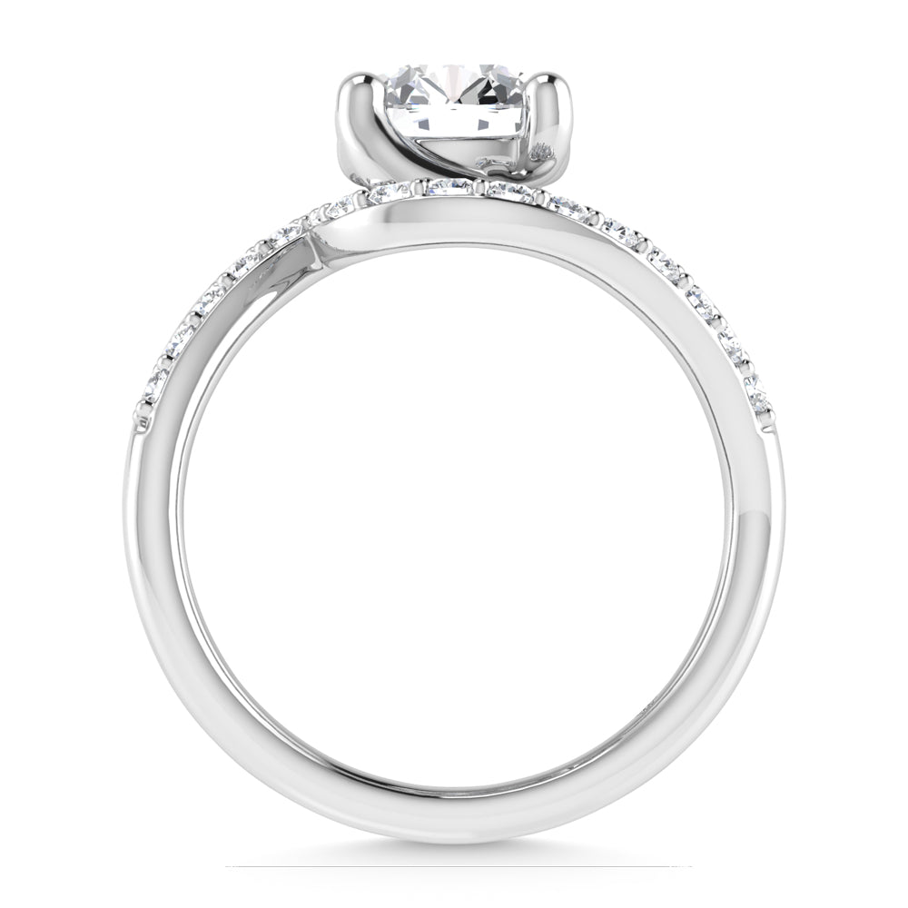 14K White Gold 1 7/8 Ct.Tw. Labgrown Diamond Round Shape Bridal Ring