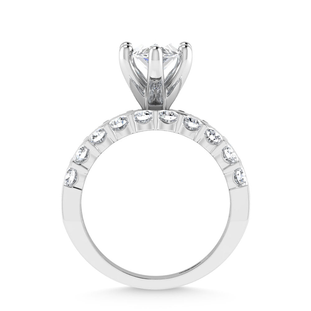 14K White Gold 4 1/2 Ct.Tw. Labgrown Diamond Marquise Shape Machine Ring (IGI CERTIFIED CENTER)