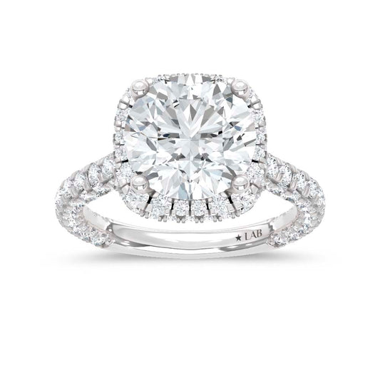 14K White Gold Lab Grown Diamond 5 7/8 Ct.Tw. Engagement Ring