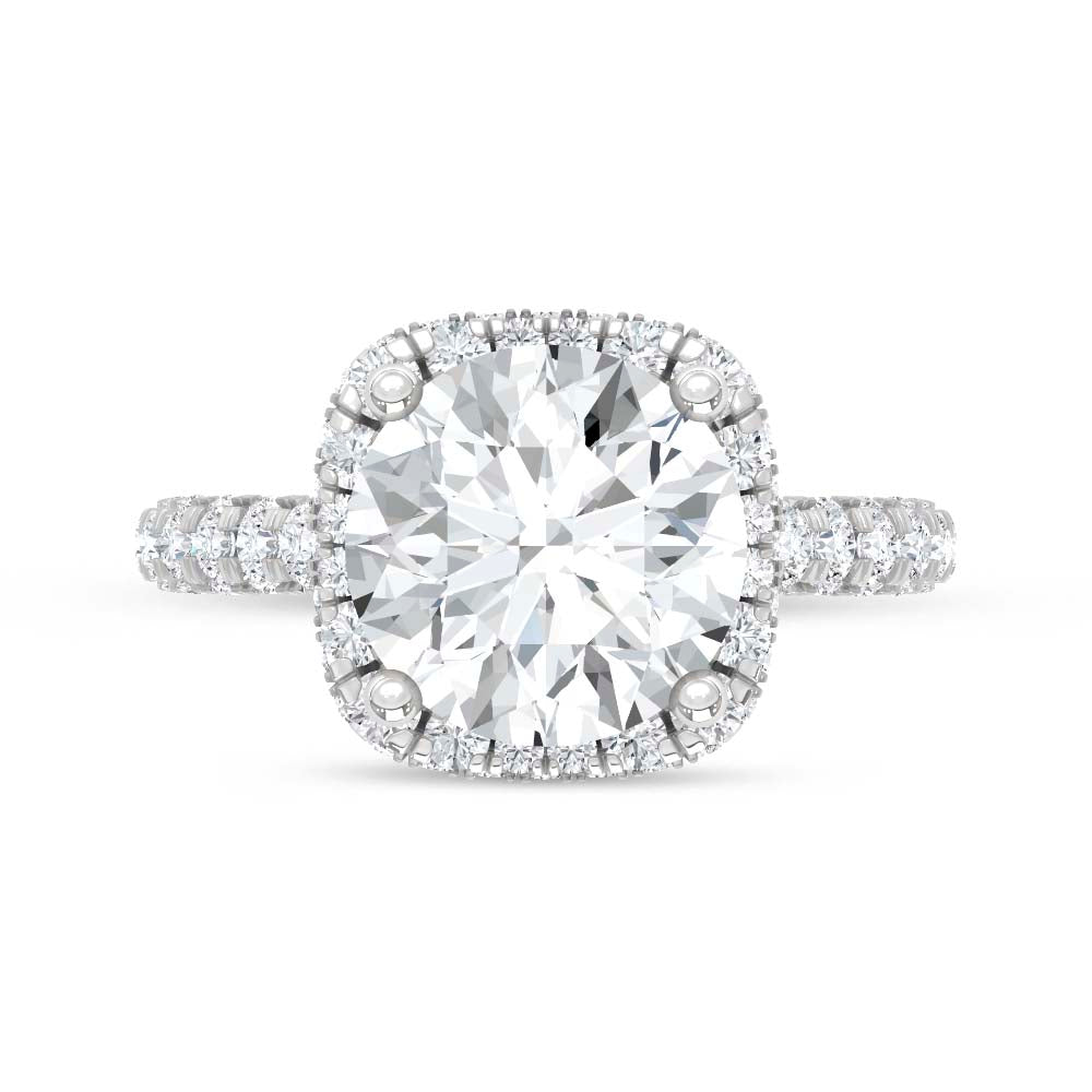14K White Gold Lab Grown Diamond 5 7/8 Ct.Tw. Engagement Ring