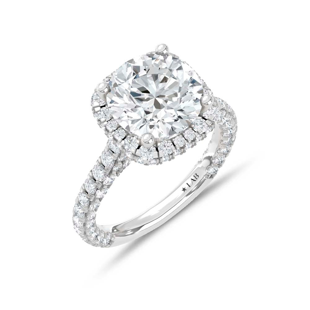 14K White Gold Lab Grown Diamond 5 7/8 Ct.Tw. Engagement Ring