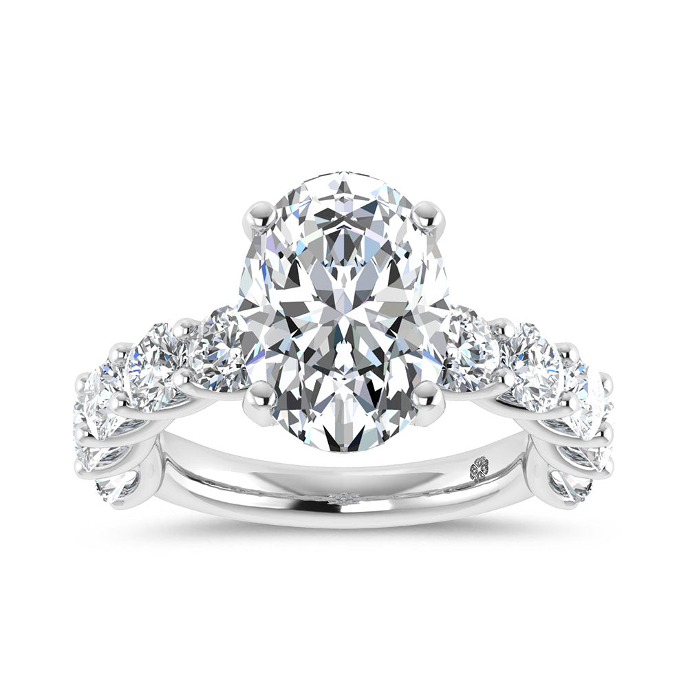 14K White Gold 8 Ct.Tw. Labgrown Diamond Engagement Ring