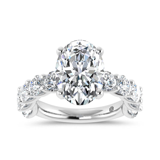 14K White Gold 8 Ct.Tw. Labgrown Diamond Engagement Ring