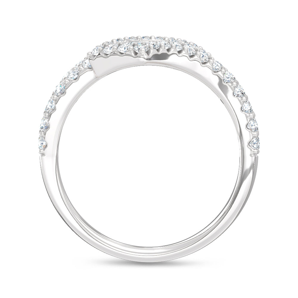 14K White Gold Lab Grown Diamond 2 1/4 Ct.Tw. Round and Tapper Fashion Band