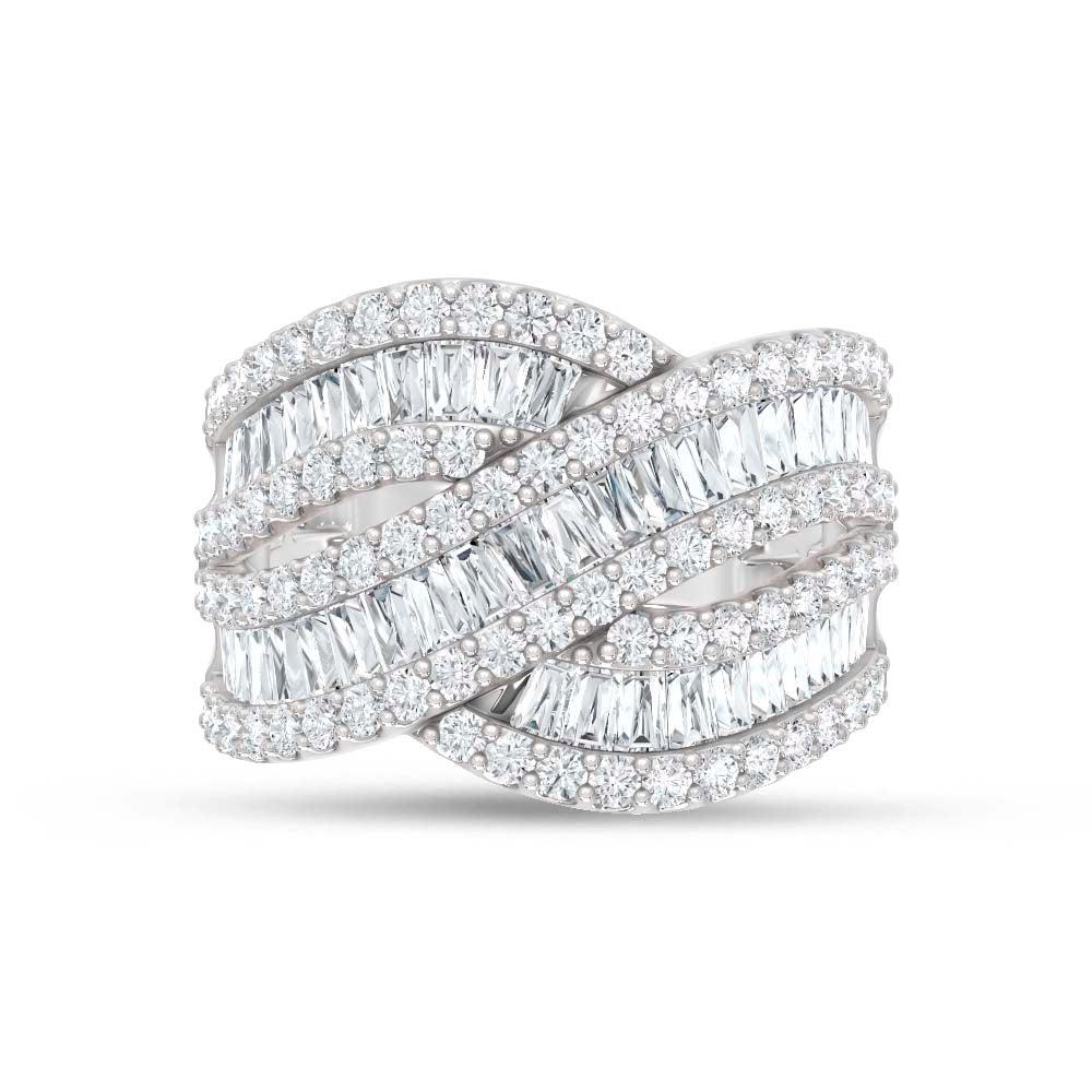 14K White Gold Lab Grown Diamond 2 Ct.Tw. Fashion Ring