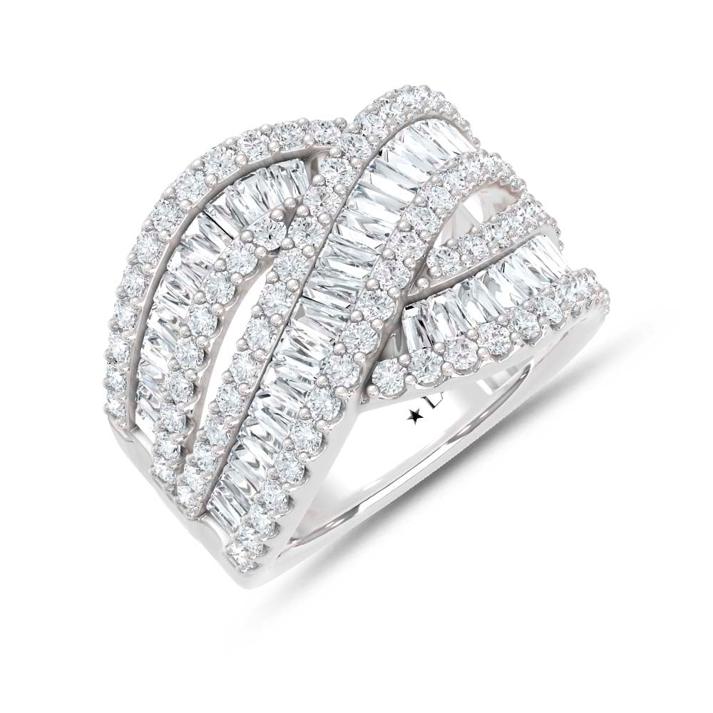 14K White Gold Lab Grown Diamond 2 Ct.Tw. Fashion Ring