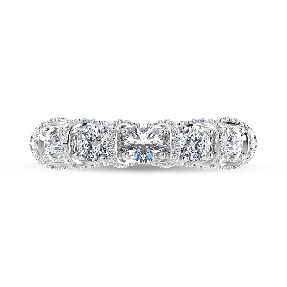 14K White Gold 2 Ct.Tw. Labgrown Diamond Anniversary Band