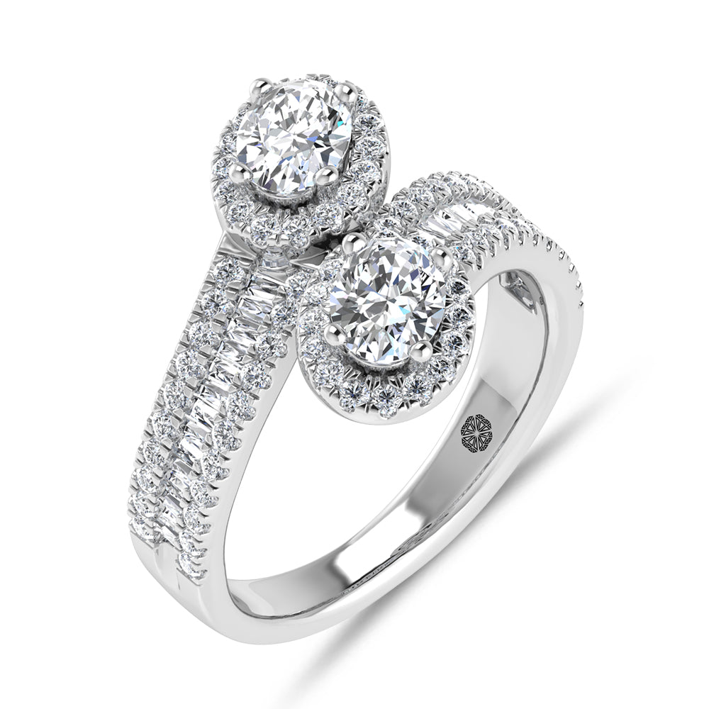 14K White Gold 1 1/2 Ct.Tw. Labgrown Diamond Fashion Ring