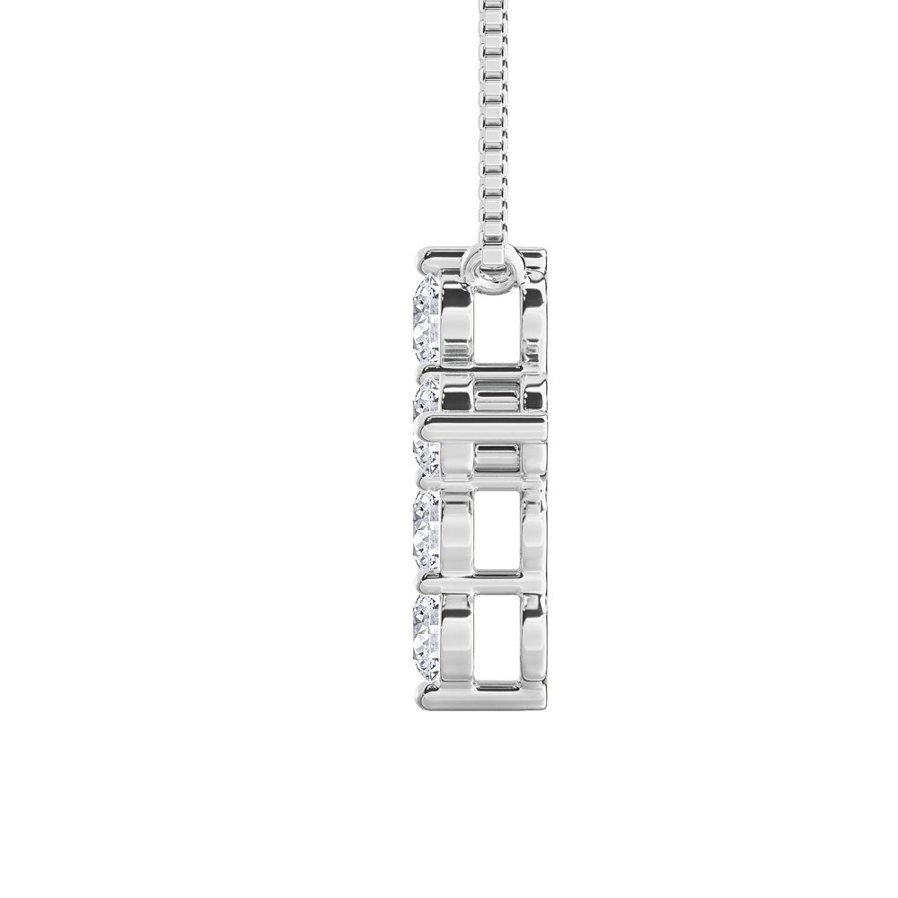 14K White Gold 1 Ct.Tw. Labgrown Diamond Cross Pendant