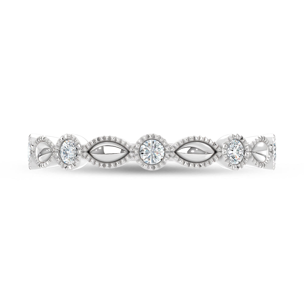 14K White Gold 1/5 Ct.Tw. Labgrown Diamond Stackable Band
