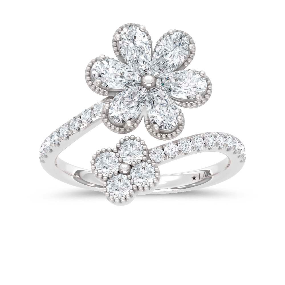 14K White Gold Lab Grown Diamond 2 Ct.Tw. Fashion Ring