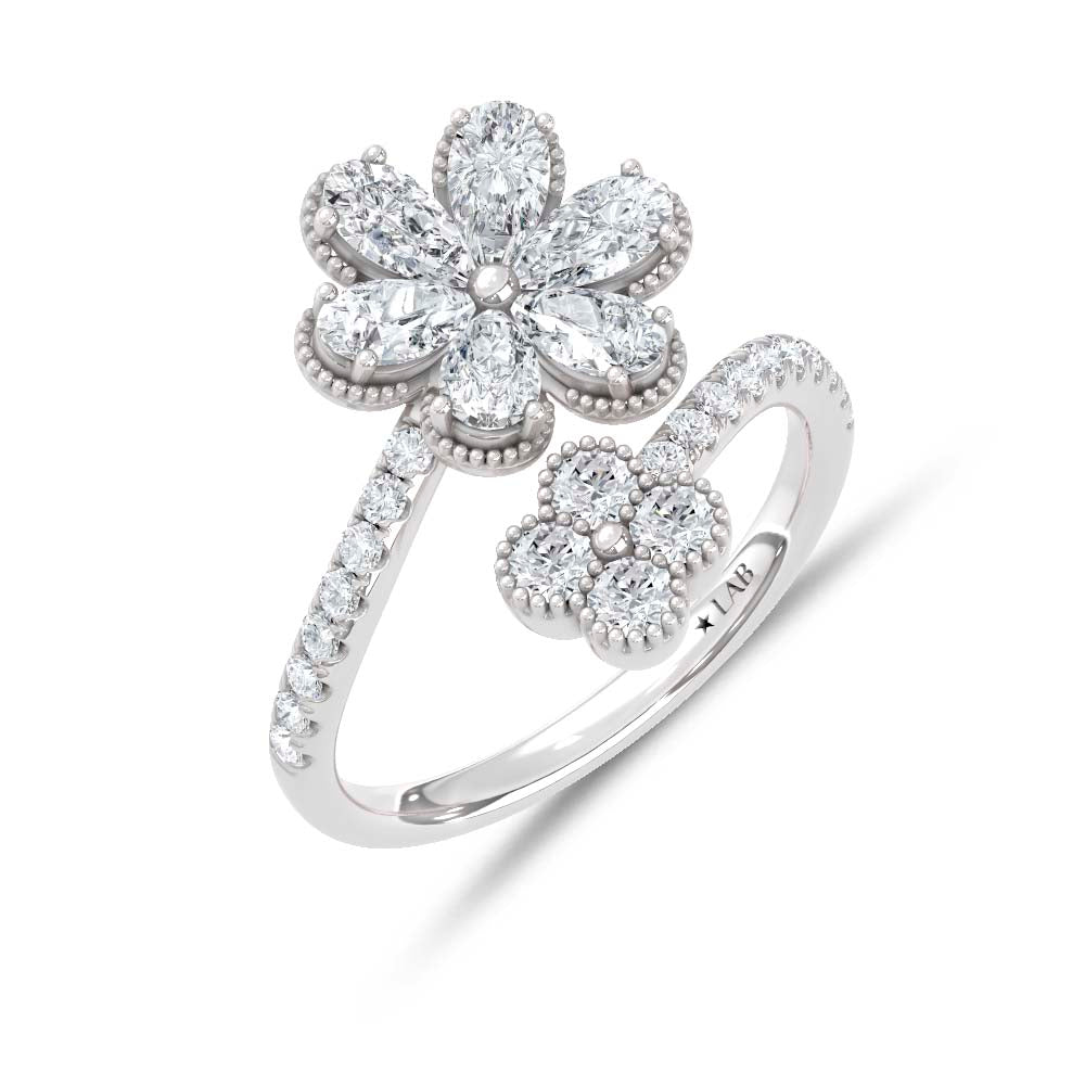 14K White Gold Lab Grown Diamond 2 Ct.Tw. Fashion Ring