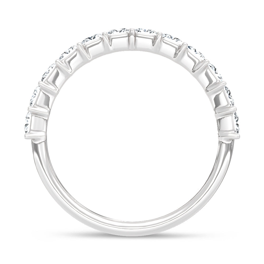 14K White Gold Lab Grown Diamond  1 1/4 Ct.Tw. Princess Band
