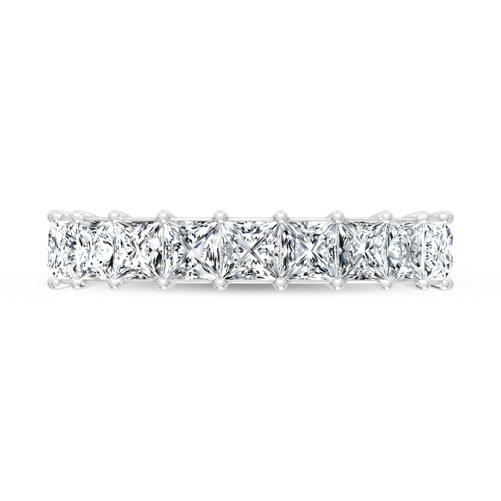 14K White Gold Lab Grown Diamond  2 1/2 Ct.Tw. Princess Band