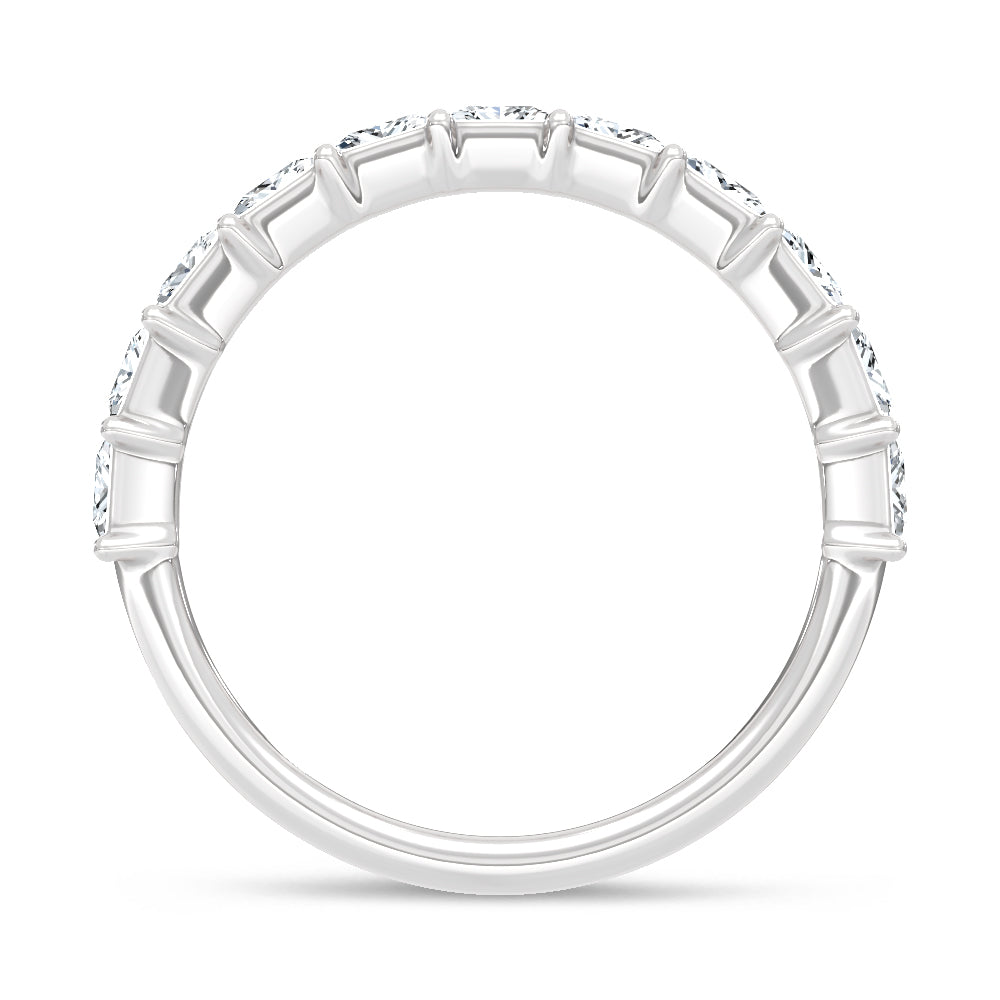 14K White Gold Lab Grown Diamond  3 Ct.Tw. Princess Band
