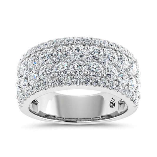 14K White Gold 2 1/4 Ct.Tw. Labgrown Diamond Fashion Band