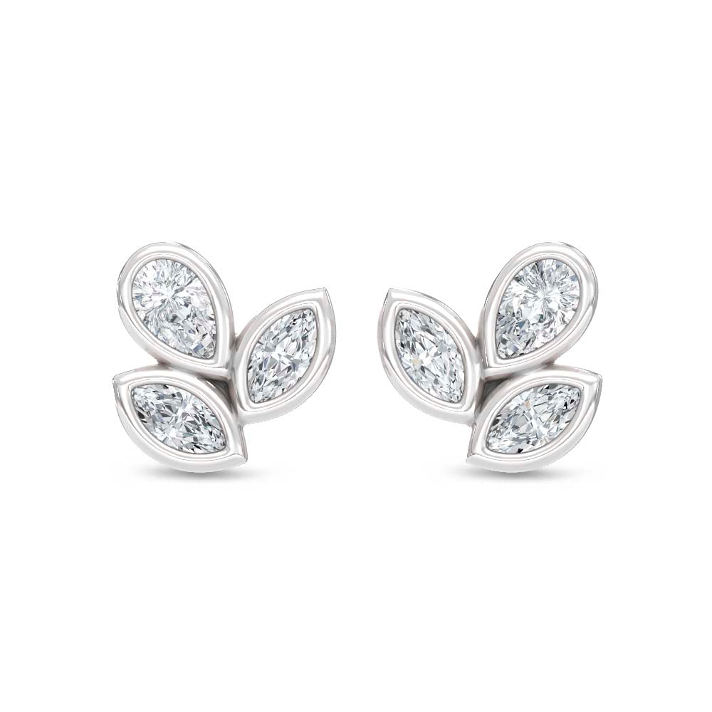 14K White Gold Lab Grown Diamond  1/2 Ct.Tw. Fashion Earrings