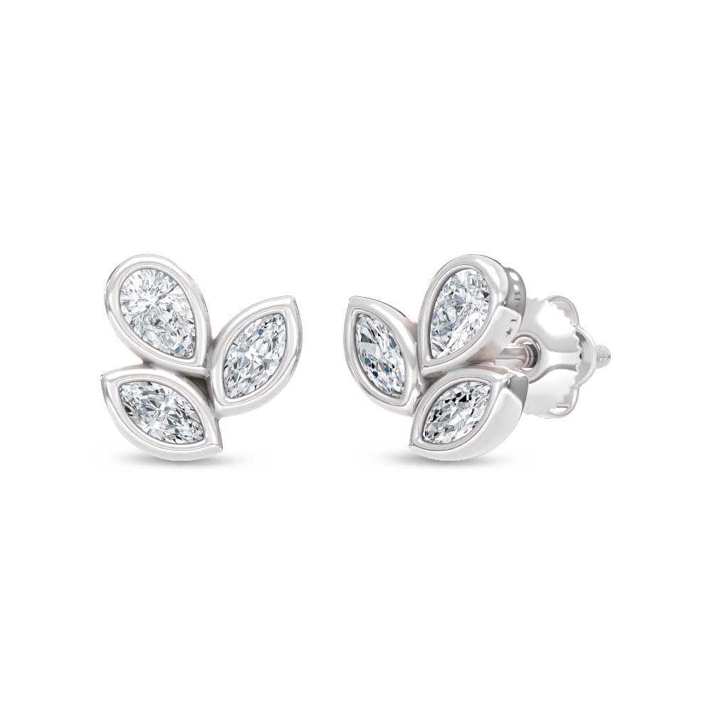 14K White Gold Lab Grown Diamond  1/2 Ct.Tw. Fashion Earrings