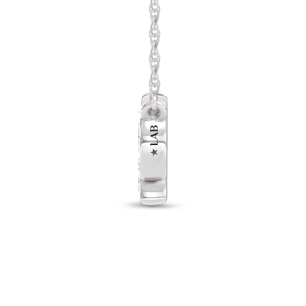 14K White Gold Lab Grown Diamond  1/3 Ct.Tw. Fashion Necklace