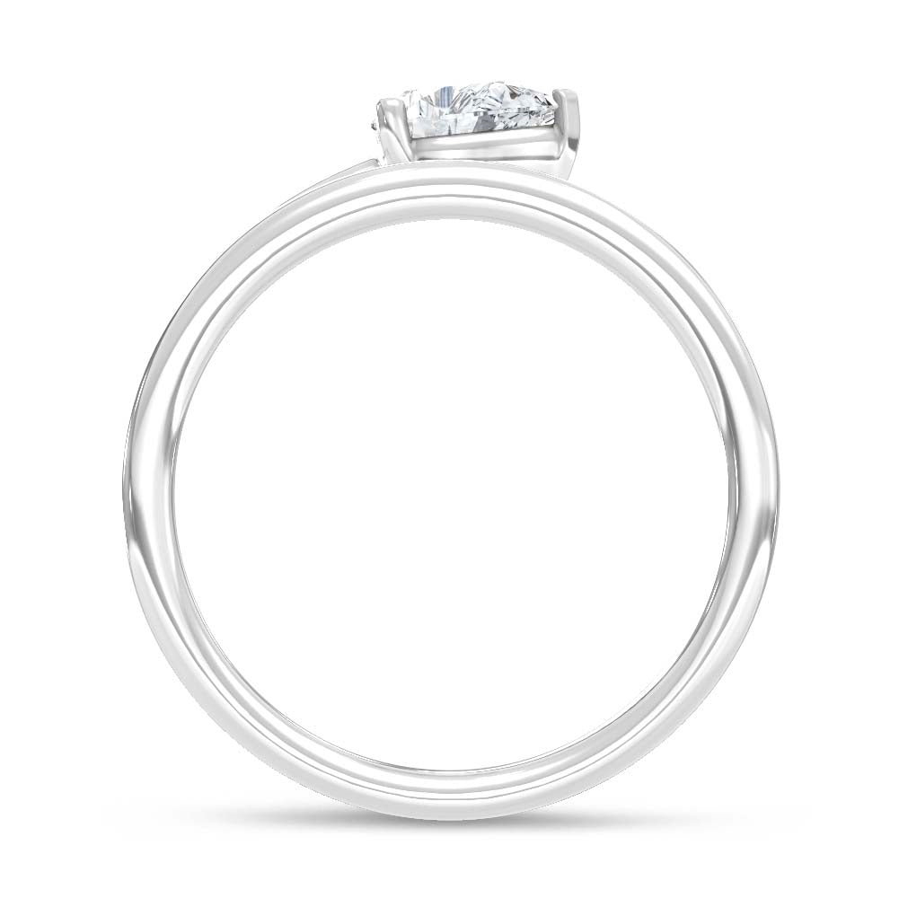 14K White Gold Lab Grown Diamond  1/2 Ct.Tw. Fashion Ring
