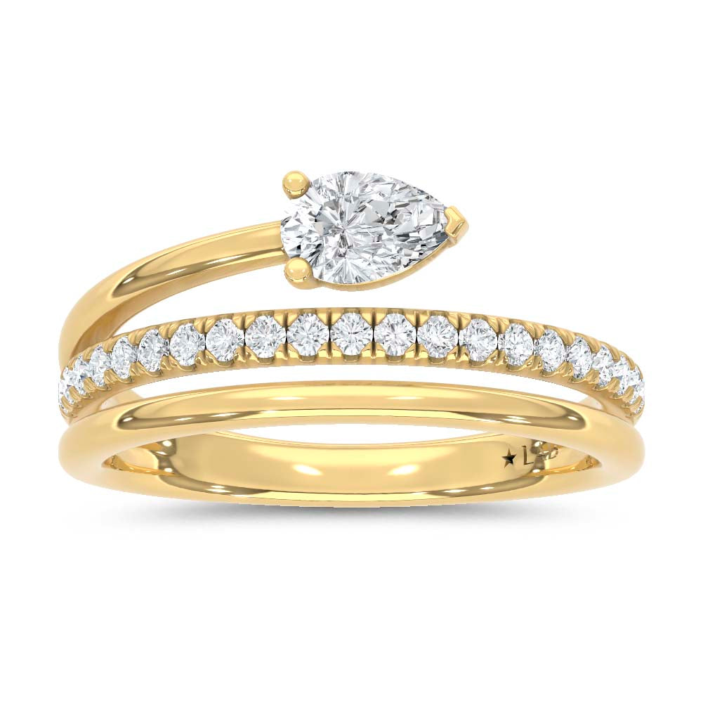 14K Yellow Gold Lab Grown Diamond  1/2 Ct.Tw. Fashion Ring