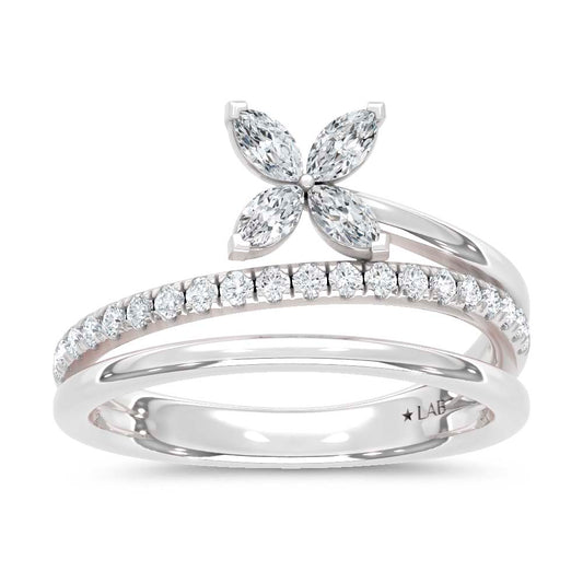 14K White Gold Lab Grown Diamond  1/2 Ct.Tw. Fashion Ring