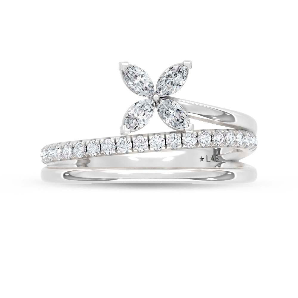 14K White Gold Lab Grown Diamond  1/2 Ct.Tw. Fashion Ring