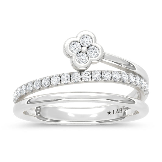 14K White Gold Lab Grown Diamond  7/8 Ct.Tw. Fashion Ring