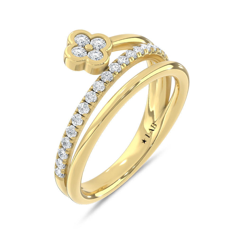 14K Yellow Gold Lab Grown Diamond  7/8 Ct.Tw. Fashion Ring